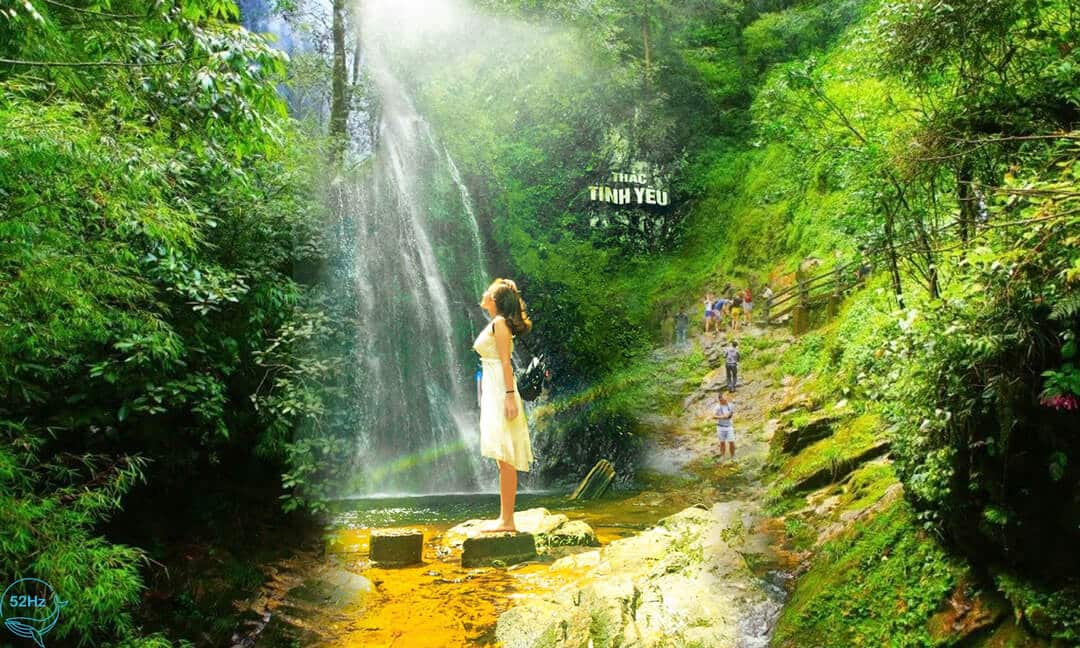 Love Waterfall surrounded by forest trails, romantic places to see in Sapa