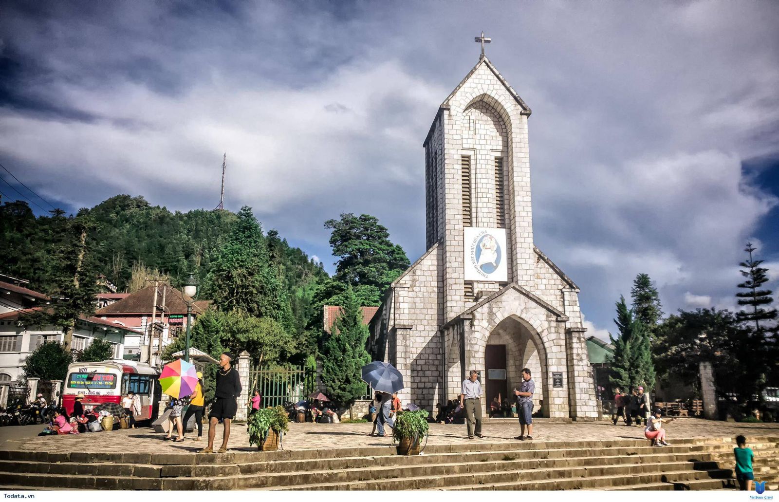 Sapa Stone Church in the town center, a historic landmark among places to see in Sapa