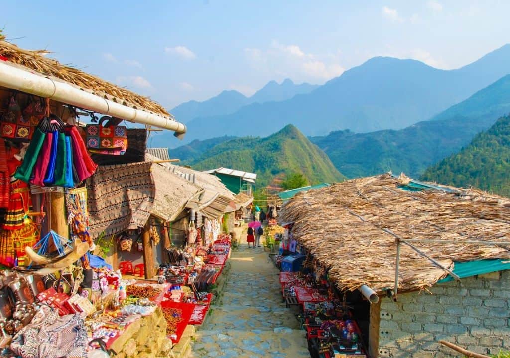 Soft natural light highlighting scenery in Cat Cat Village Sapa