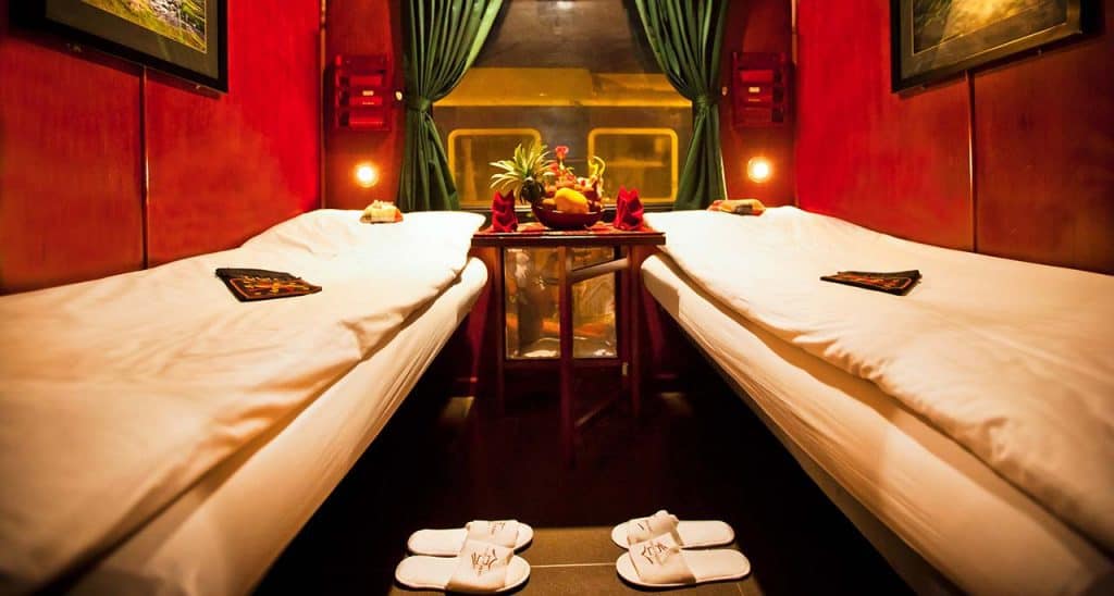 Tourist and premium cabins on the Hanoi to Sapa train