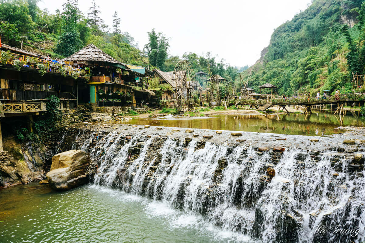 Traditional houses in Cat Cat Village, a cultural highlight among places to see in Sapa