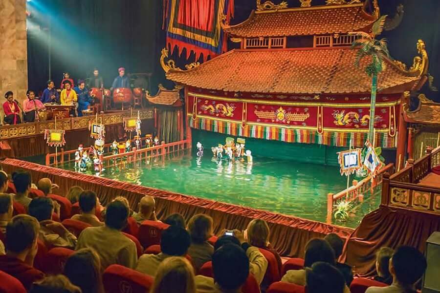 Traditional water puppet show in Ha Noi Viet Nam culture