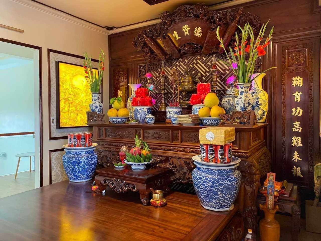 Ancestor worship altar representing traditional Vietnamese beliefs