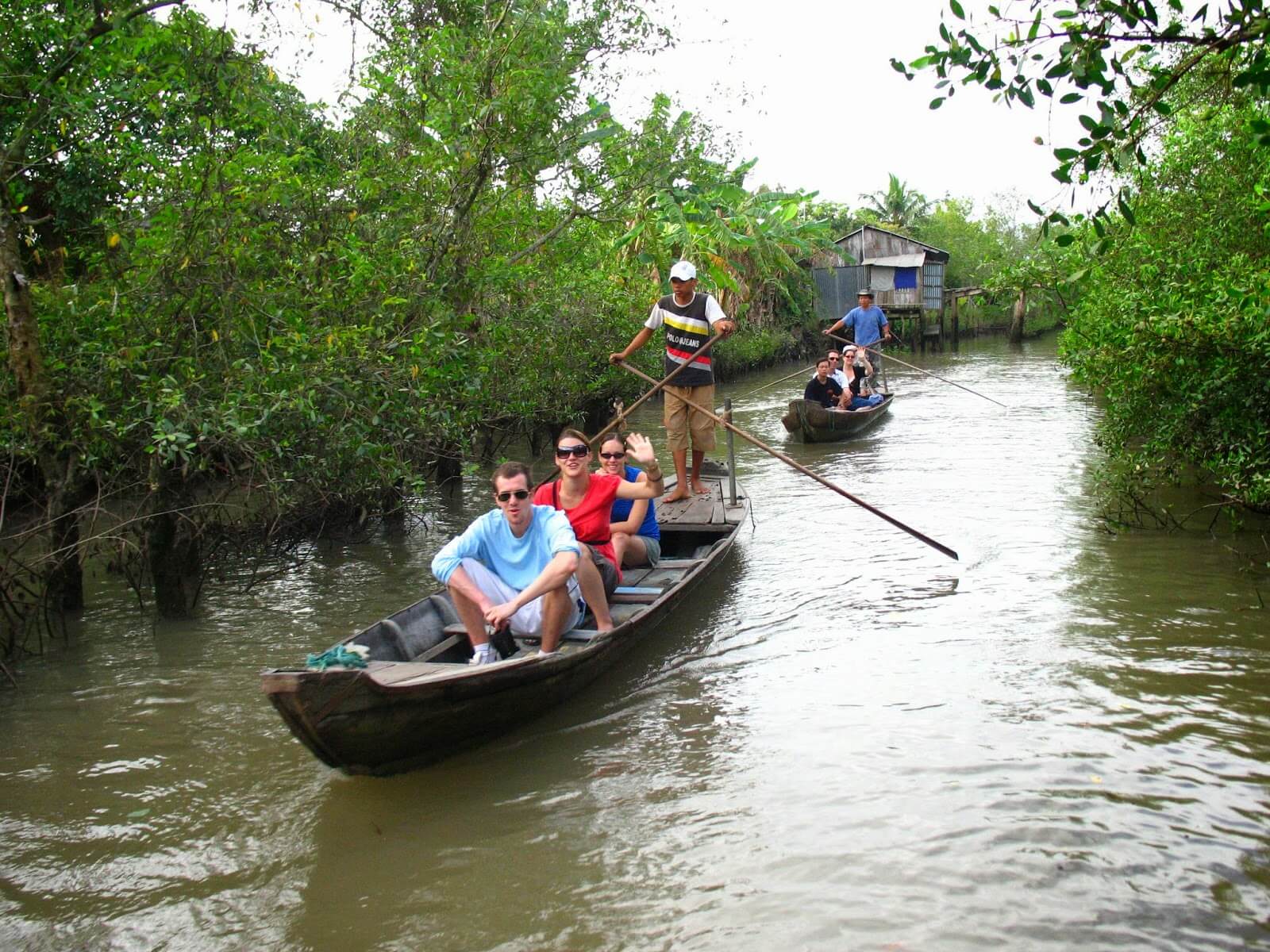Boat trip through the Mekong Delta countryside