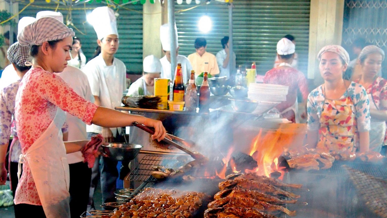 Clean cooking practices reflecting Vietnam food hygiene
