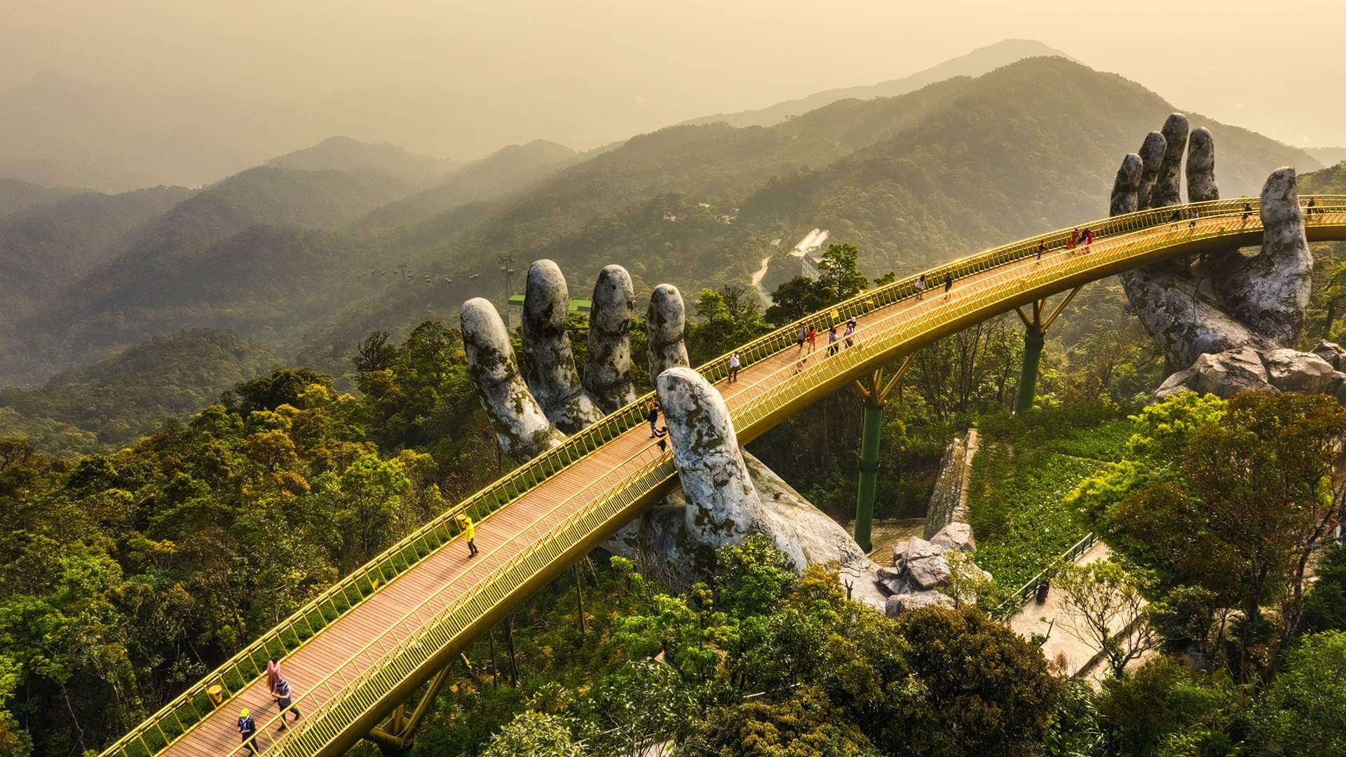Golden Bridge at Ba Na Hills near Da Nang