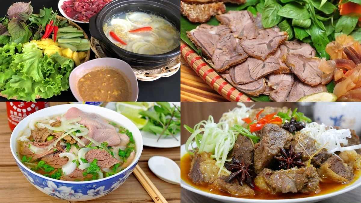 Local Vietnamese food at busy restaurants