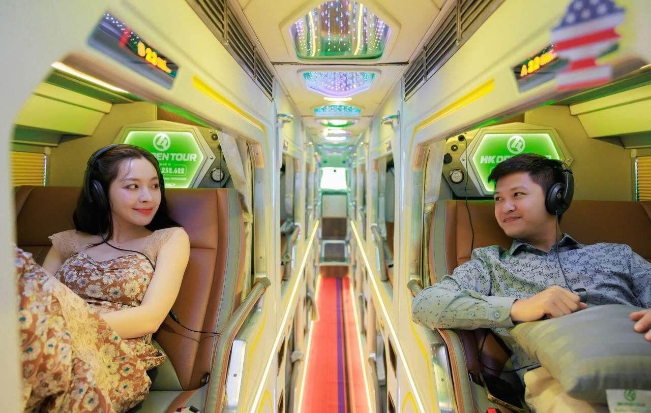 Night stops during a Vietnam sleeper bus journey