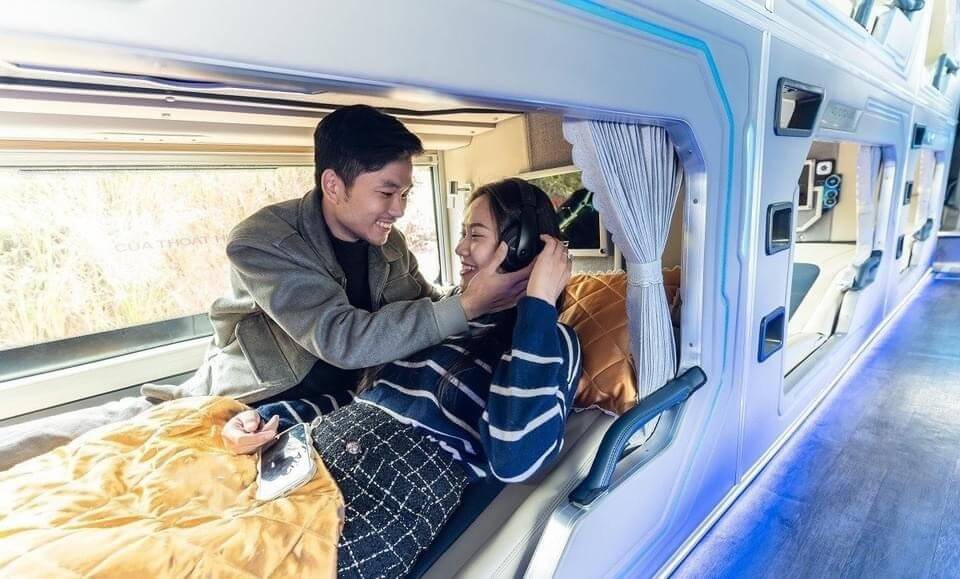 Overnight sleeper bus travel across Vietnam