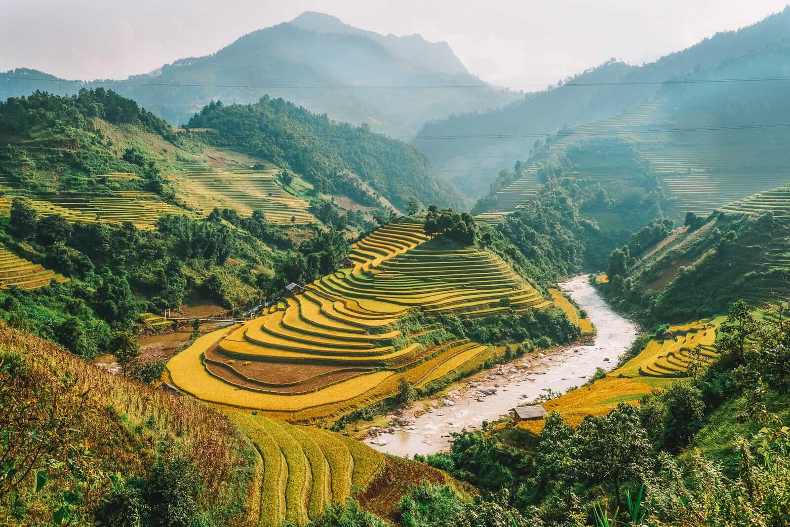 Seasonal landscapes across Vietnam throughout the year