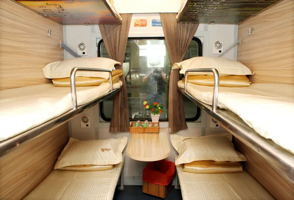 Sleeper cabin on a Vietnam train from Hanoi to Ho Chi Minh City