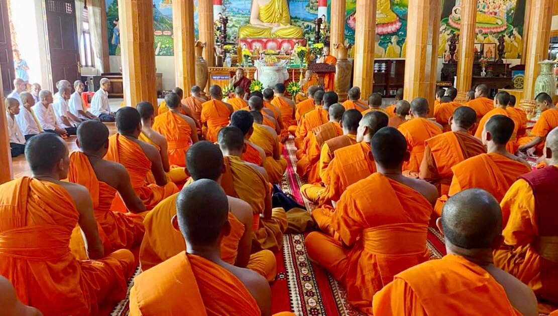 Traditional clothing worn by worshippers during religious ceremonies in Vietnam