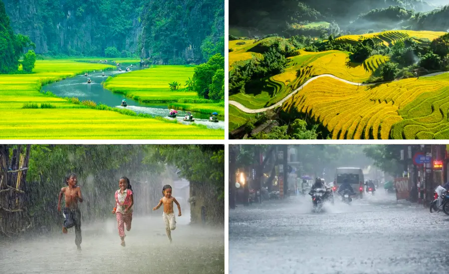 Weather differences between northern, central, and southern Vietnam