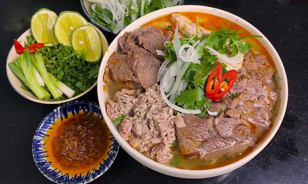 Bun bo Hue spicy noodle soup from Central Vietnam