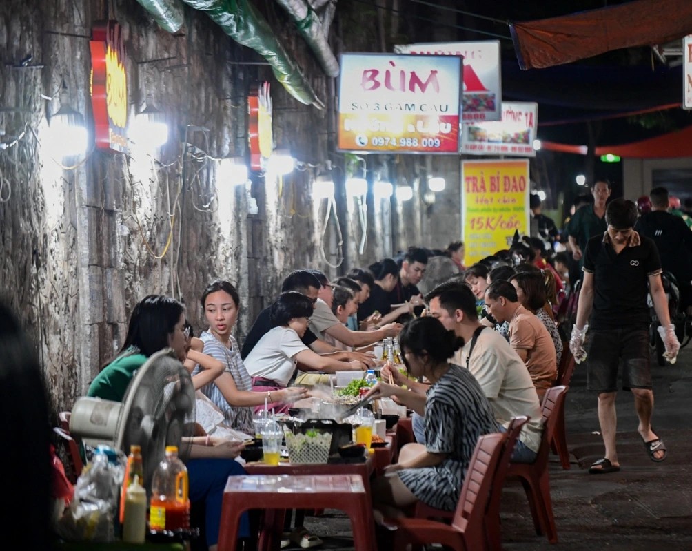 Casual local restaurant in the evening
