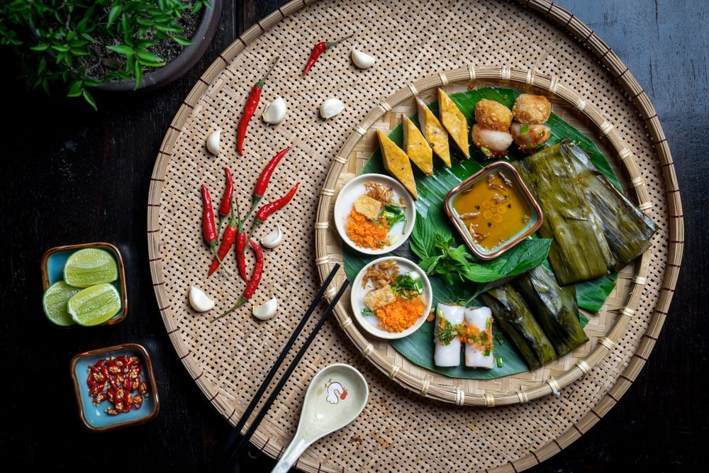 Central Vietnam dishes with chili and vibrant colors