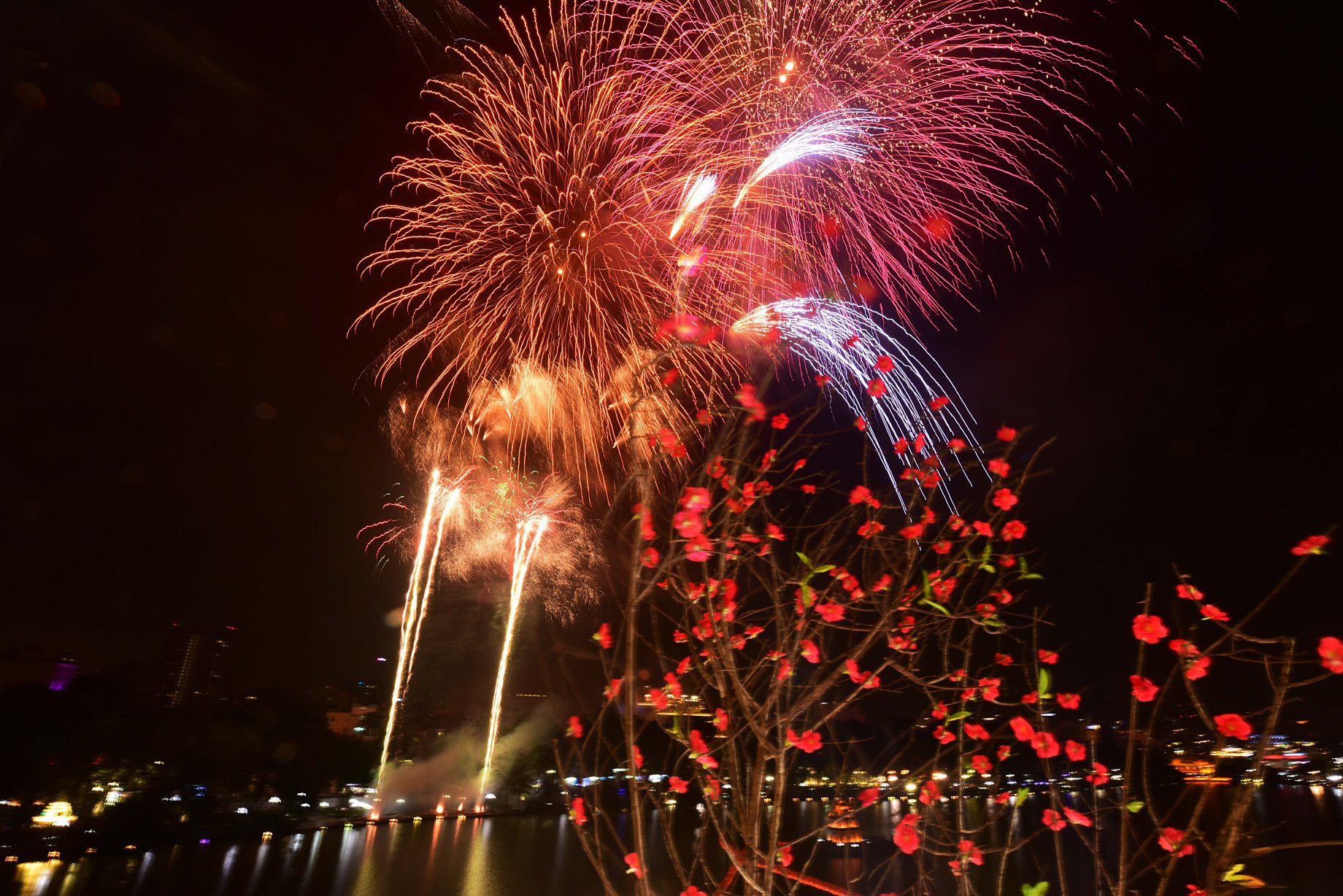 Colorful lantern festival celebration in central Vietnam
