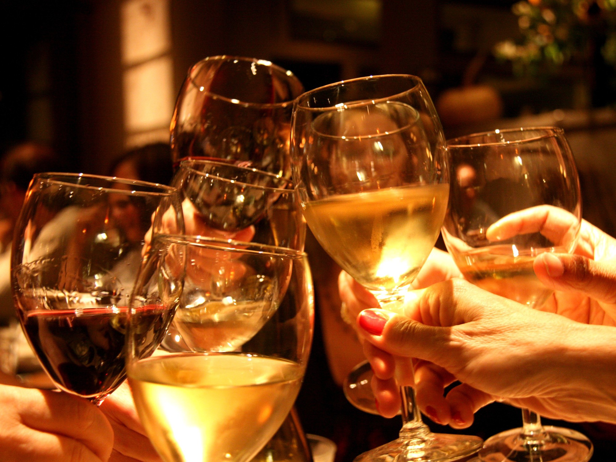 Corporate toast during a client meeting