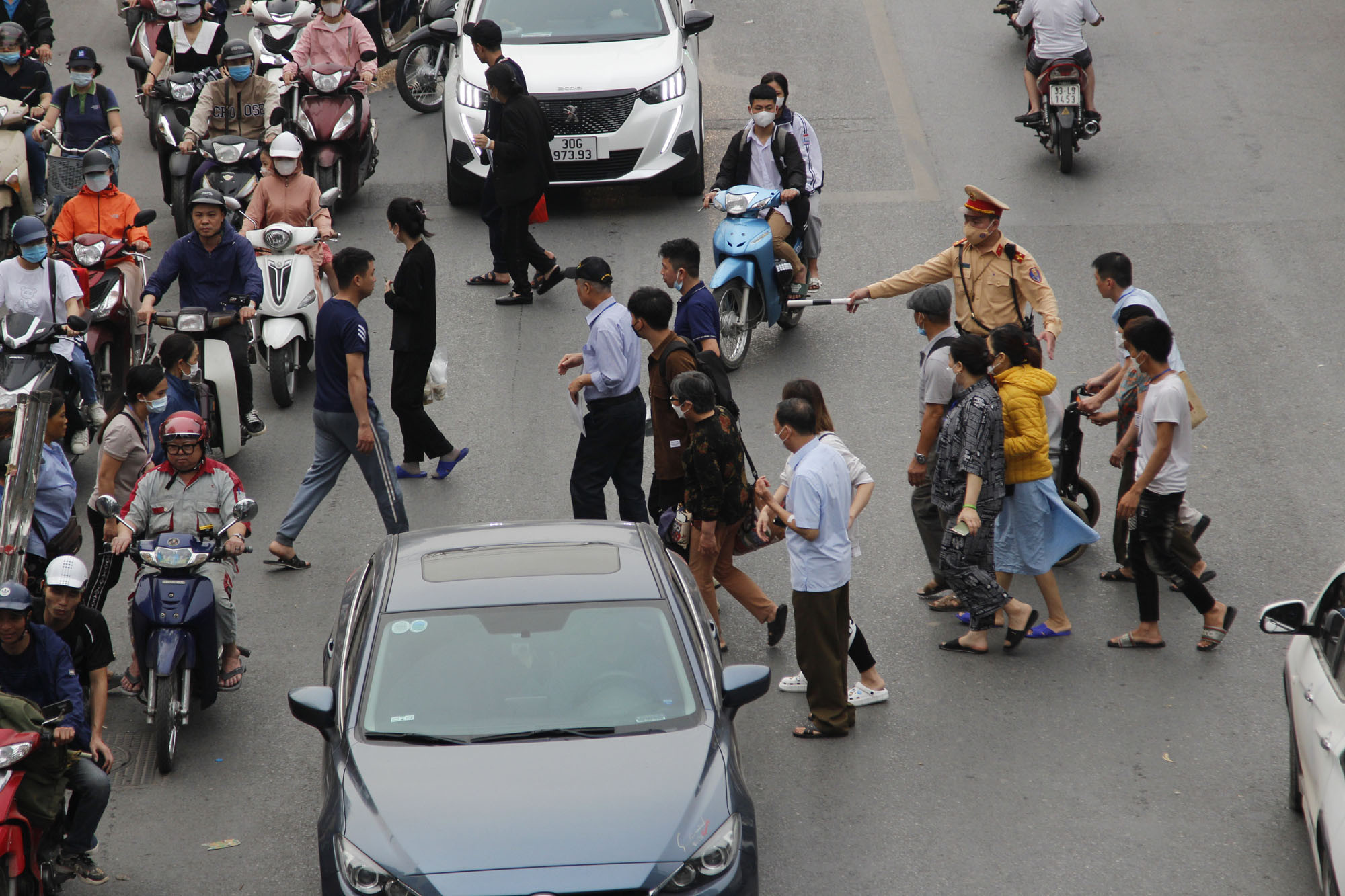 First-time traveler navigating busy traffic in Vietnam
