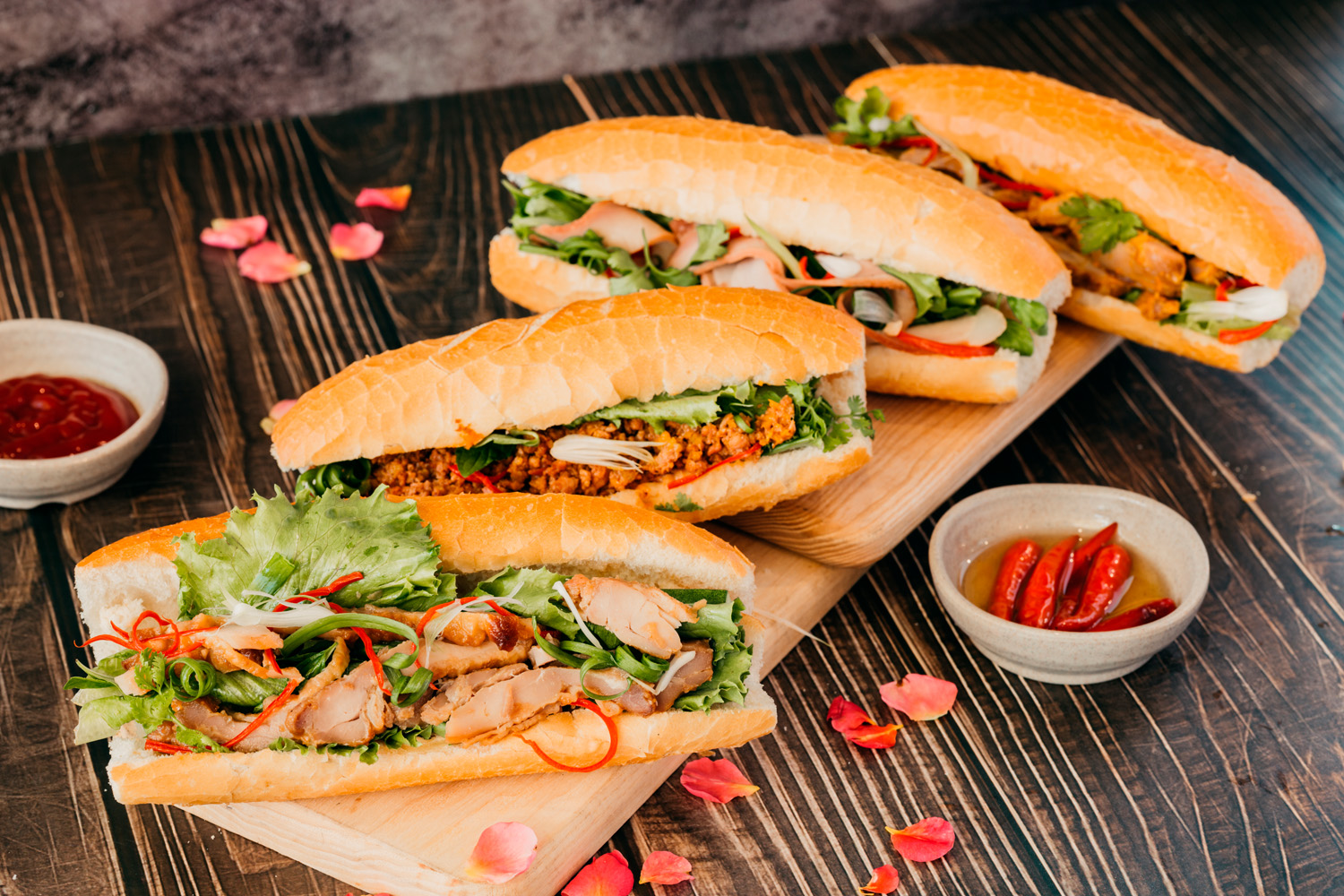 Vietnamese baguette sandwich with pork