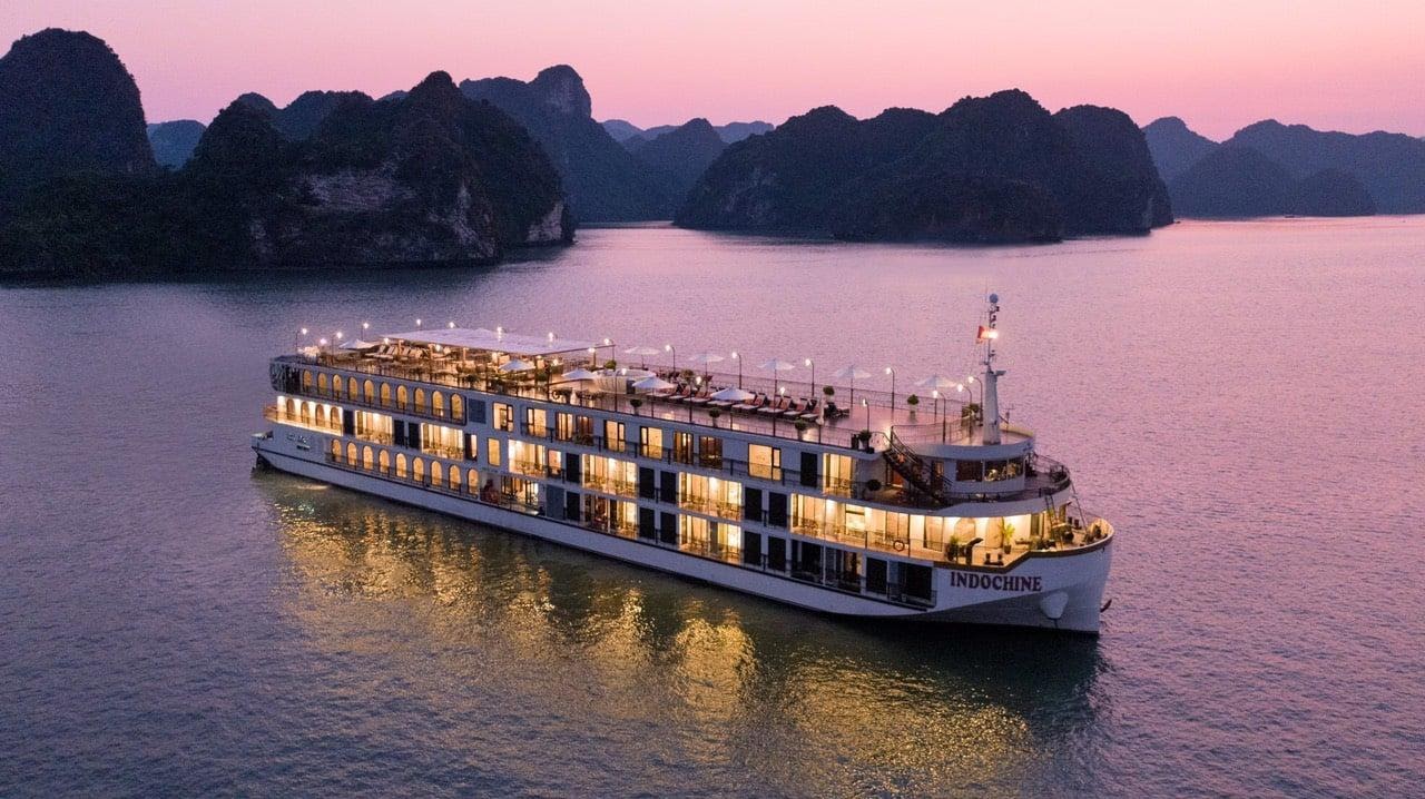 Indochine Cruise featuring elegant Indochinese design on Ha Long Bay